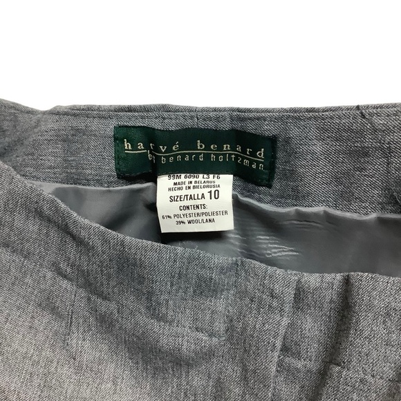 Harve Benard Grey Wool-blend Trouser Size 10 - Picture 3 of 7